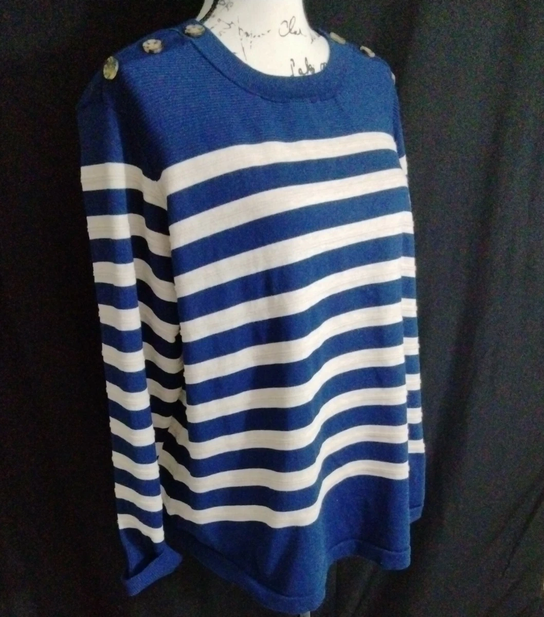 Liz claiborne top striped sweater