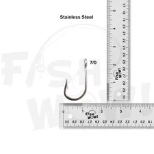 Fish WOW! Size 7/0 Stainless Steel Swordfish Tuna Hook select Qty 5 10 20 50 lot