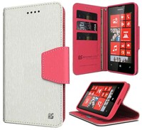 White Pink Infolio Wallet Credit Card Id Case Cover Stand For Nokia Lumia 520 on sale White Pink Infolio Wallet Credit Card Id Case Cover Stand For Nokia Lumia 520 on sale