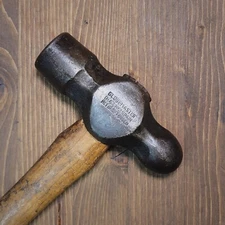 Vtg GLOBEMASTER No. 64722 SPAIN Ball peen hammer Hot Drop Forged Original handle