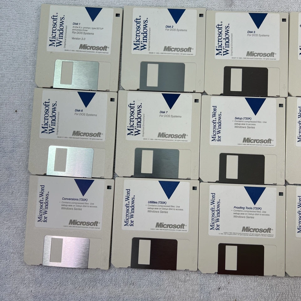 Microsoft Windows For DOS Systems Graphical Environment 3.0 with Word & Excel - Image 2 of 3