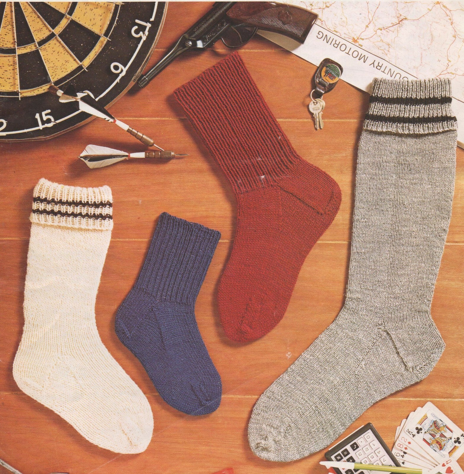 Vintage Knitting Pattern For Socks (641)