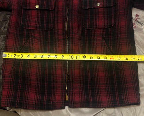 Trendy Vintage 40s 50s Woolrich Mackinaw Buffalo Plaid Jacket Mens 36 Red Black - Picture 16 of 16