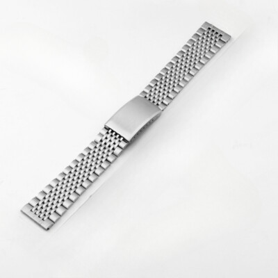 High Quality 9 Beads Stainless Steel Arc Watch Strap 18/20/22mm Metal Bracelet