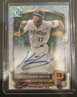 2025 Bowman Chrome Prospect Card Konnor Griffin Autograph Speckle 113/299 CPA-KG