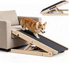 40" Dog Ramp for Couch Low Bed Extra Wide 16 Non-Slip Walking Surface, Load