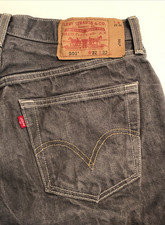 Levis 501 Jeans Mens 32x32 Measure 31 x 30 Gray Button Fly Pants Straight