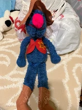 Vintage Knickerbocker Marshall Grover Sesame Street Plush Toy 19” Fast Shipping