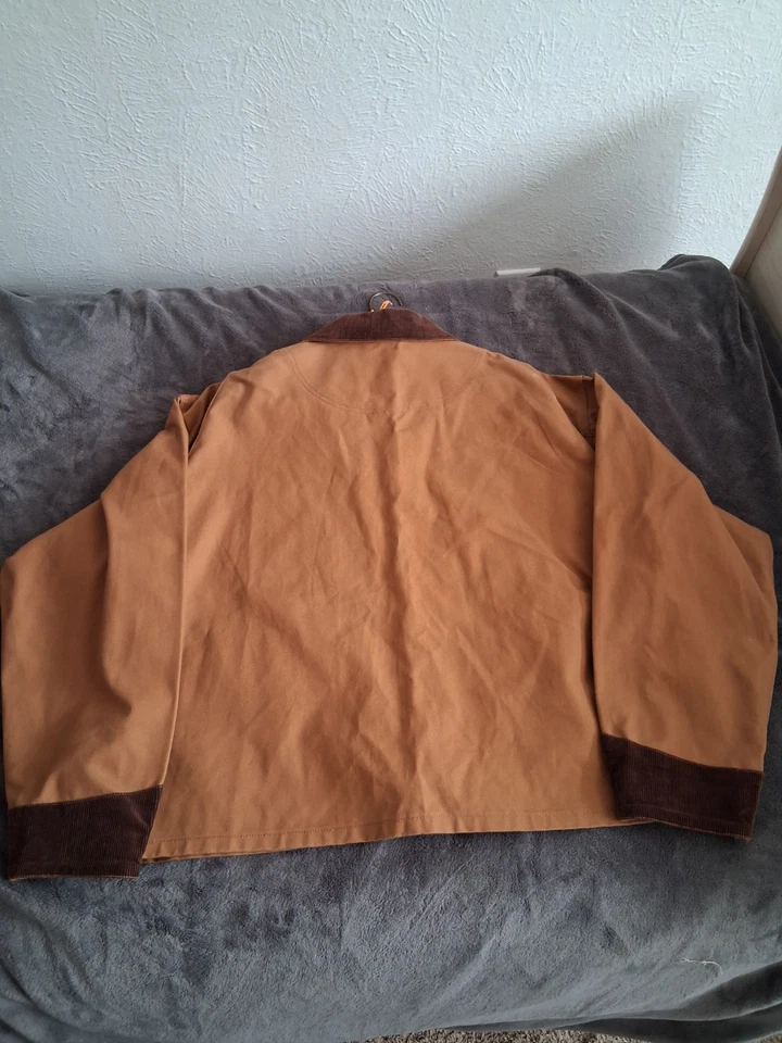 King Ranch Kineno Field Jacket Mens XL Brown Canvas Corduroy Western Cowboy - Image 2 of 4