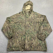 RealTree Jacket Adult Extra Large Brown Workwear Hunting Camo Rain Hood Coat Men