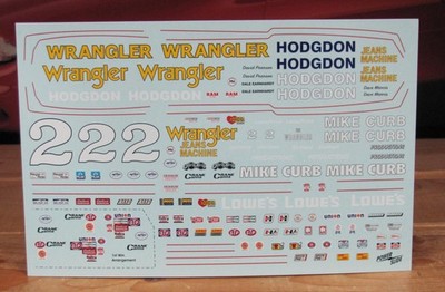 Nascar Decals # 2 Dale Earnhardt Hodgdon Wrangler 1979-1980 Powerslide #012