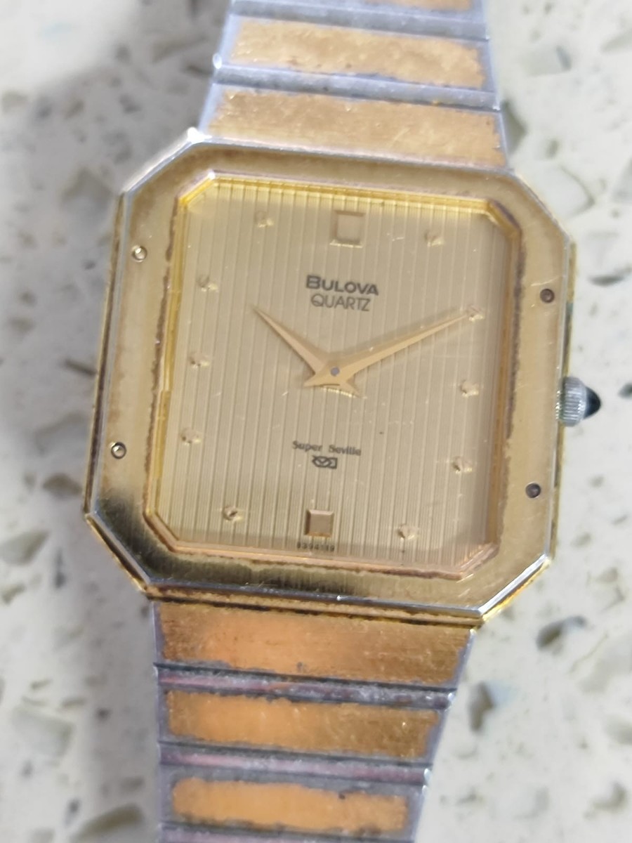 BULOVA P4 Super Seville Quartz Watch 1986 movement 2980.17 Working