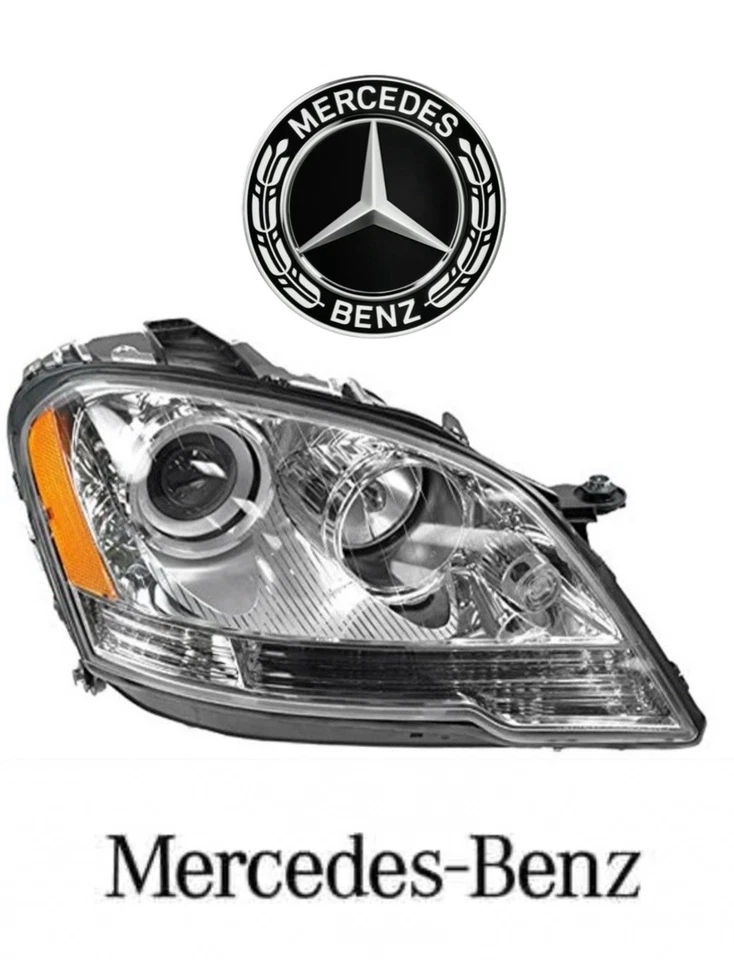 ✅06-11 车头灯右乘客梅赛德斯-奔驰 ML320 ML350 HID 镇压 — 第 2/4 张图片