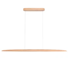 39" 24W Wood LED Linear Pendant Light Fixture Natural Wood ColorDimmable Led...