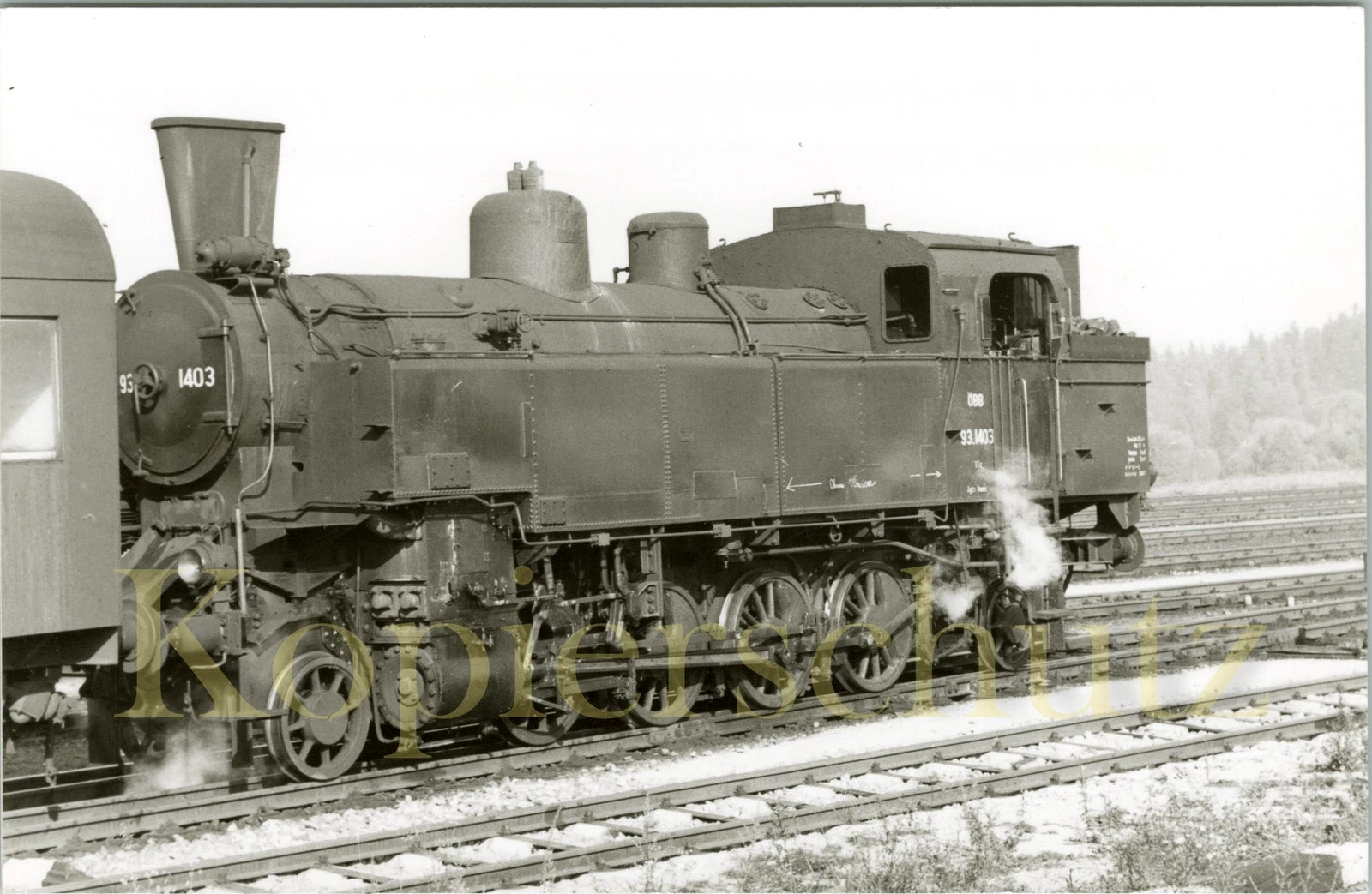 Foto - ÖBB 93 1403 in Schwarzenau 7.10.1972 - Bild 1 von 1