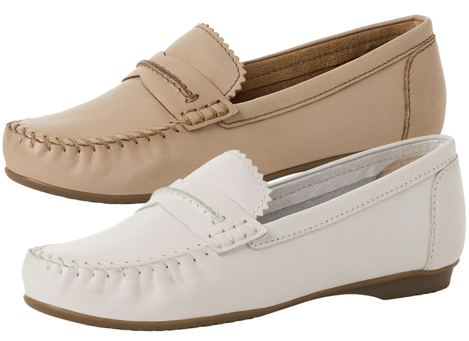 MARCO TOZZI Damen Slipper klassischer Penny Loafer Mokassin aus Leder 2-24225-42 - Bild 1 von 1