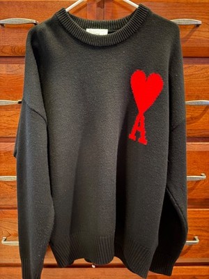 AMI Paris Ami de Coeur Crewneck Sweater Size L/XL
