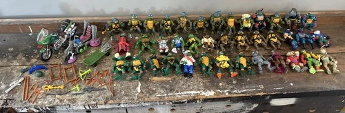 Teenage Mutant Ninja Turtles Lot Figures Misc TMNT Accessories Vintage Toys