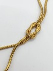 Vintage Artistic Greek Finial Hercules Knot Tassel Gold Plate Necklace — photo 6