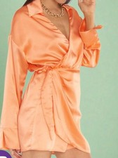 Show Me Your Mumu Clara Collared Mini Dress Orange