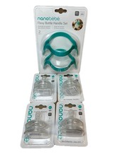 Nanobebe Silicone Nipples 6m Fast Flow Lot of 4  Flexy Handle Set