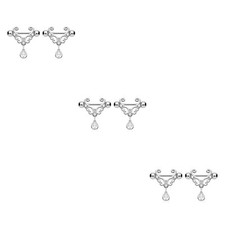 1/2/3 Anneaux de mamelons Faux piercings Bijoux pédants durables pour