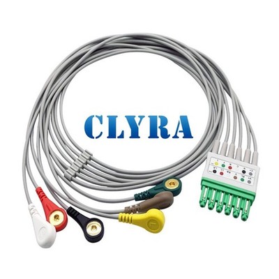Din-Style Direct-Connect ECG Patient Cable 6-Leads Snap for Draeger MS14683