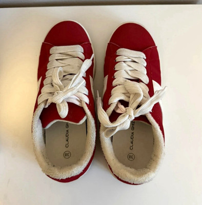 Claudia Ghizzani Mädchen Sneaker Sportschuh Rot/Weiß EU 38 Low Top Schnürung