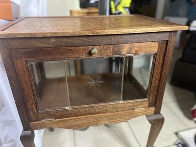 1900s Antique Wooden Butlers Cabinet