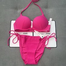 New Victoria  s Secret 32A Miraculous Bombshell Bikini Push Up Add 2 Cup Size NWT