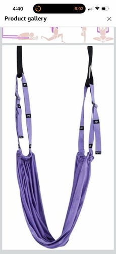 Yoga Stretching Strap, Adjustable Height Leg Stretcher Waist Back Stretch Band