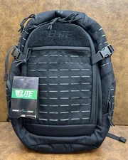 Elite Survival Guardian Backpack Black Forward Organizational Pocket 1000D Nylon