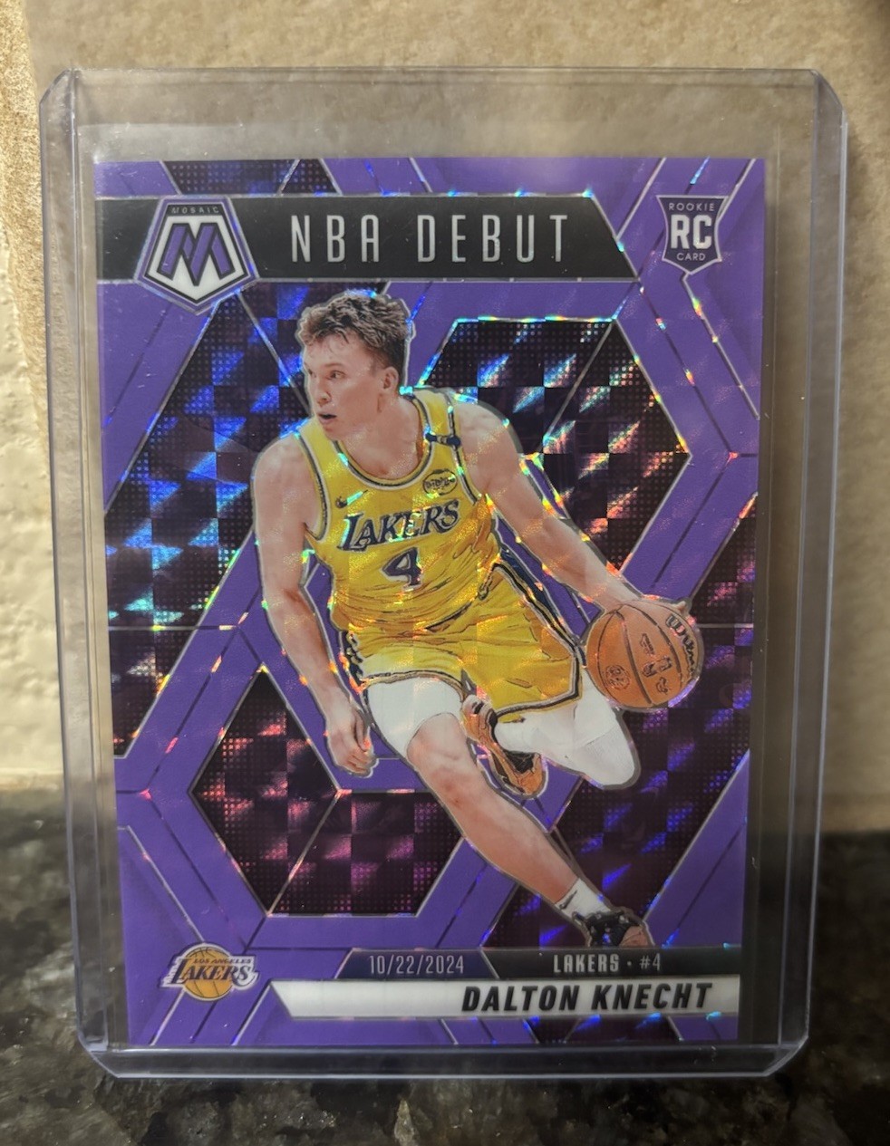 2024-25 Panini Mosaic #264 Dalton Knecht Purple Fluorescent Mosaic #/249 ☔️