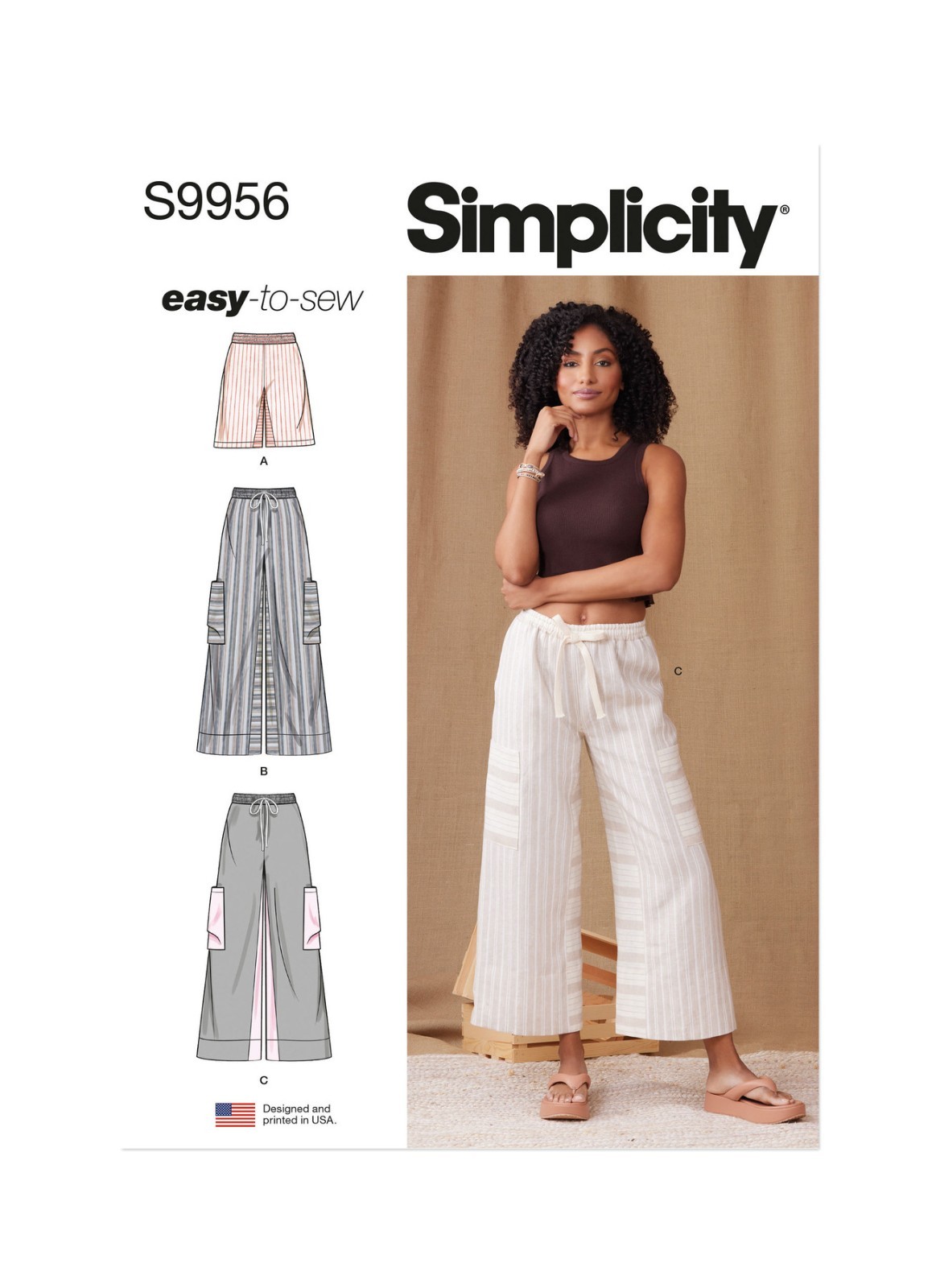 SIMPLICITY 9956 PANTS SHORTS Misses Sewing pattern Sizes XS-XXL  4-26 Skill EASY