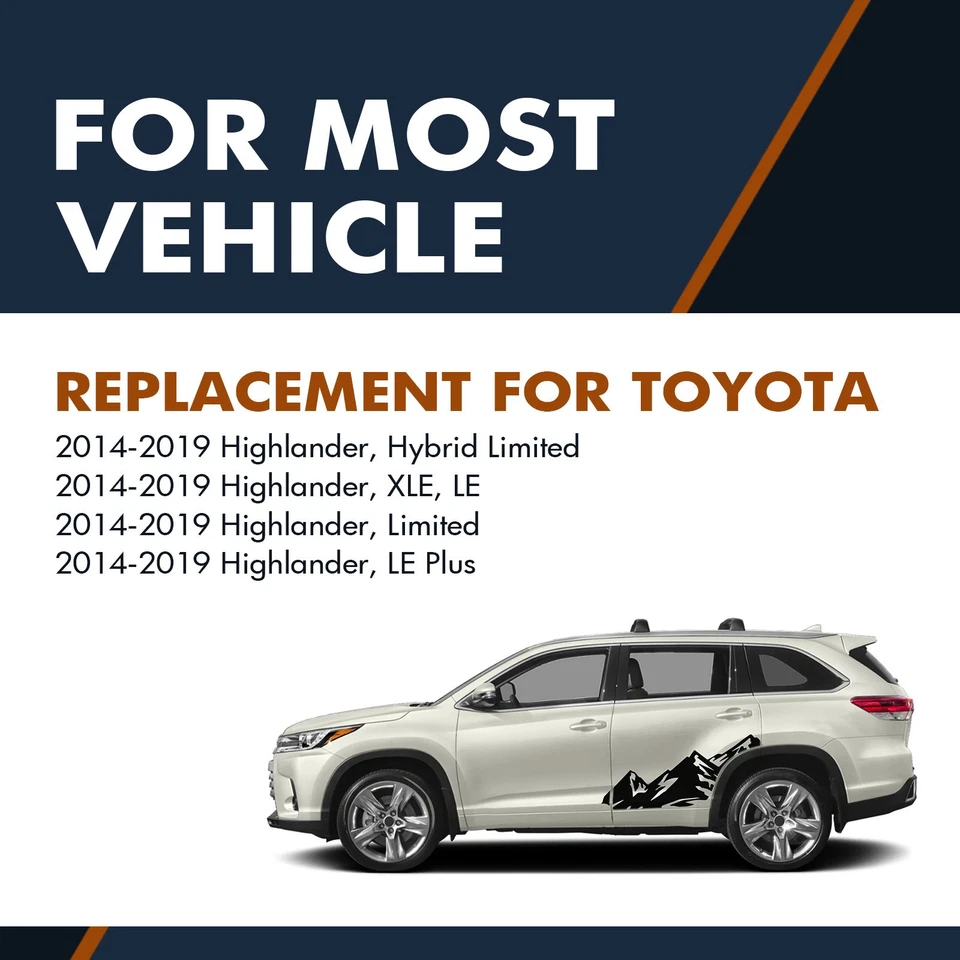 2 件后 L-R 尾门动力闩锁升降支持适用于 2014 - 2019 年丰田 Highlander — 第 2/4 张图片