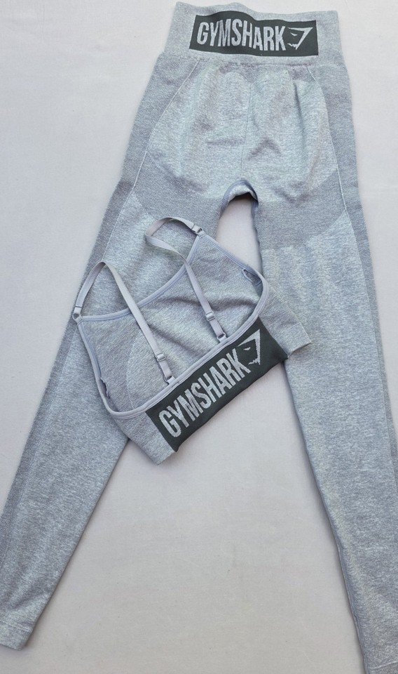 Gymshark Workout Grey Tights and Top Set Size XS/S