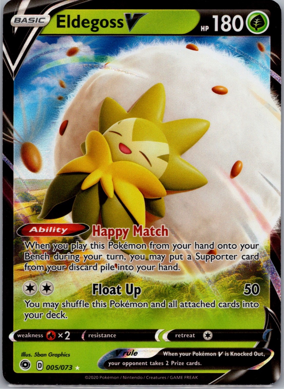 Eldegoss V Ultra Rare Champion's Path 05/73 NM