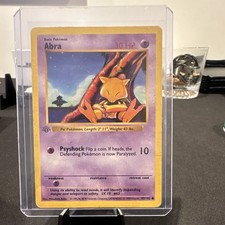 1995 abra pokemon card - 43/102 - Common - Unlimited Edition Common Retreat cost 1995 abra pokemon card Abra