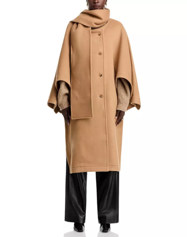 A.W.A.K.E. Abrigo poncho de lana MODE precio de venta sugerido por el fabricante $1315