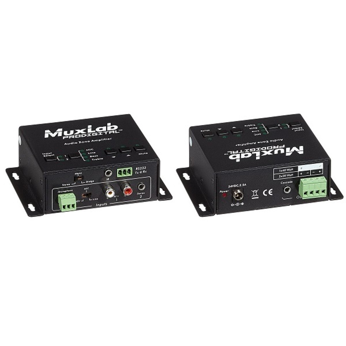 Зональный усилитель Muxlab Audio для аудиосистем Hi-Fi и коммутатора Audio Matrix, 2x2
