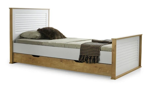 WeißEs Einzelbett Designer Kinderzimmer MöBel Schlafzimmer Holzbett-image