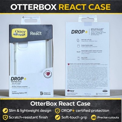 Für (Samsung Galaxy A13 4G) Otterbox Clear Case, Stoßfest, Soft Grip Cover