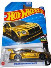 HOT WHEELS 2025 2018 BENTLEY CONTINENTAL GT3 METALFLAKE GOLD 162/250 JBC18
