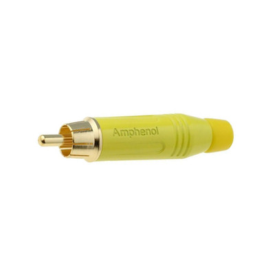 ACPR-YEL Stecker RCA männlich gerade Löten gelb vergoldet 3-7mm AMPHENOL
