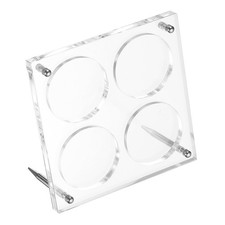 3" Acrylic Coin Display Frame 3D Floating Display Case Holder 4 Slots