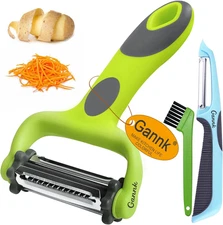 Potato Apple Vegetable Peelers I and Y Peelers 3 in 1 Spin Blade Julienne Design