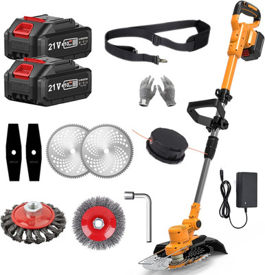 Rasentrimmer Mit Akku Freischneider Unkrautbürste, 21V BRUSHLESS Rasentrimmer Mi