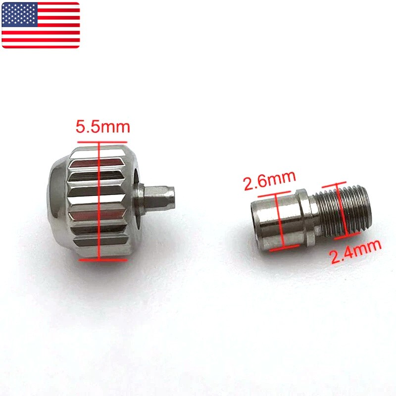 Replace For Omega Seamaster 300 Watch Crown Repair Parts Silver Stainless 5.5mm