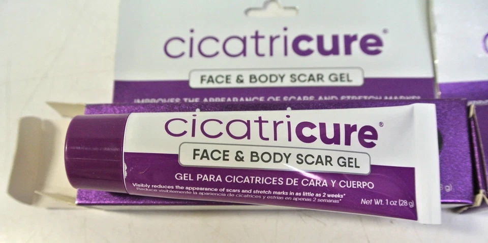 (2) Gel para cicatrices faciales y corporales Cicatricure, crema reductora de cicatrices, 1 oz Foto 2 de 4