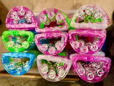 NEW 6in x 4in Party LED tambourines,  Assorted colors, pack of 50